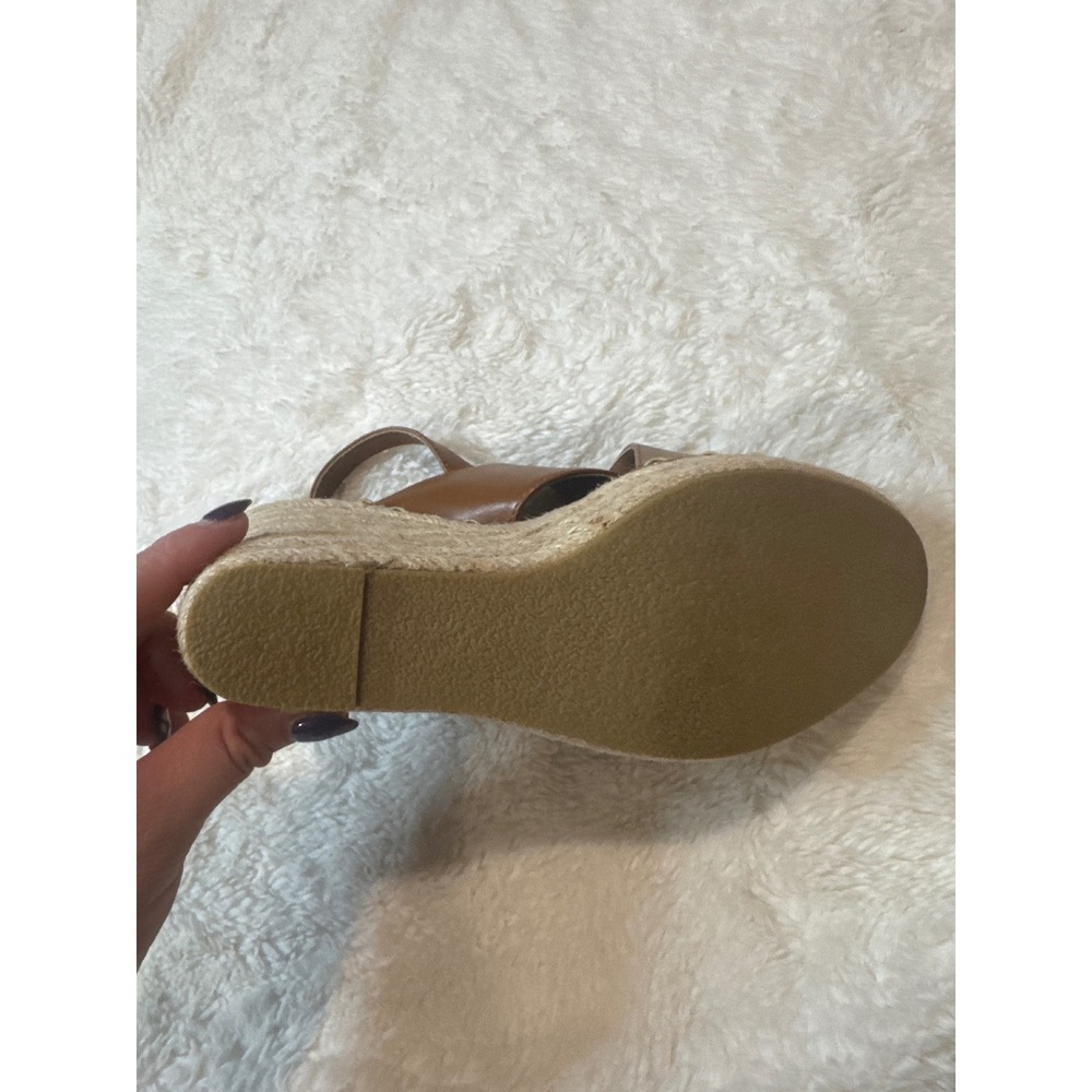 Steve Madden Wedge Sandals Women 7.5 Brown Good Espadrille Platform Studded - Picture 6 of 7